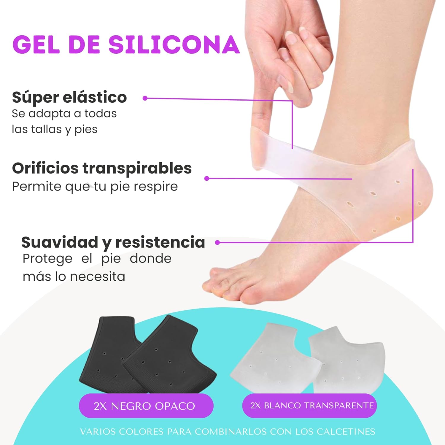Taloneras terapéuticas transpirables PharmaToe™