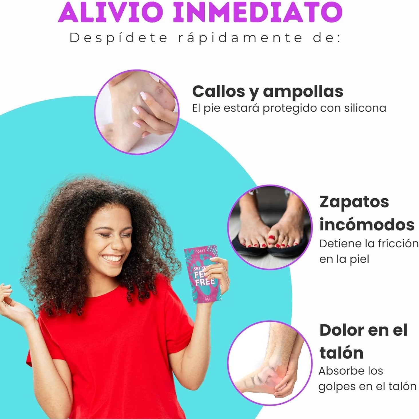 Taloneras terapéuticas transpirables PharmaToe™