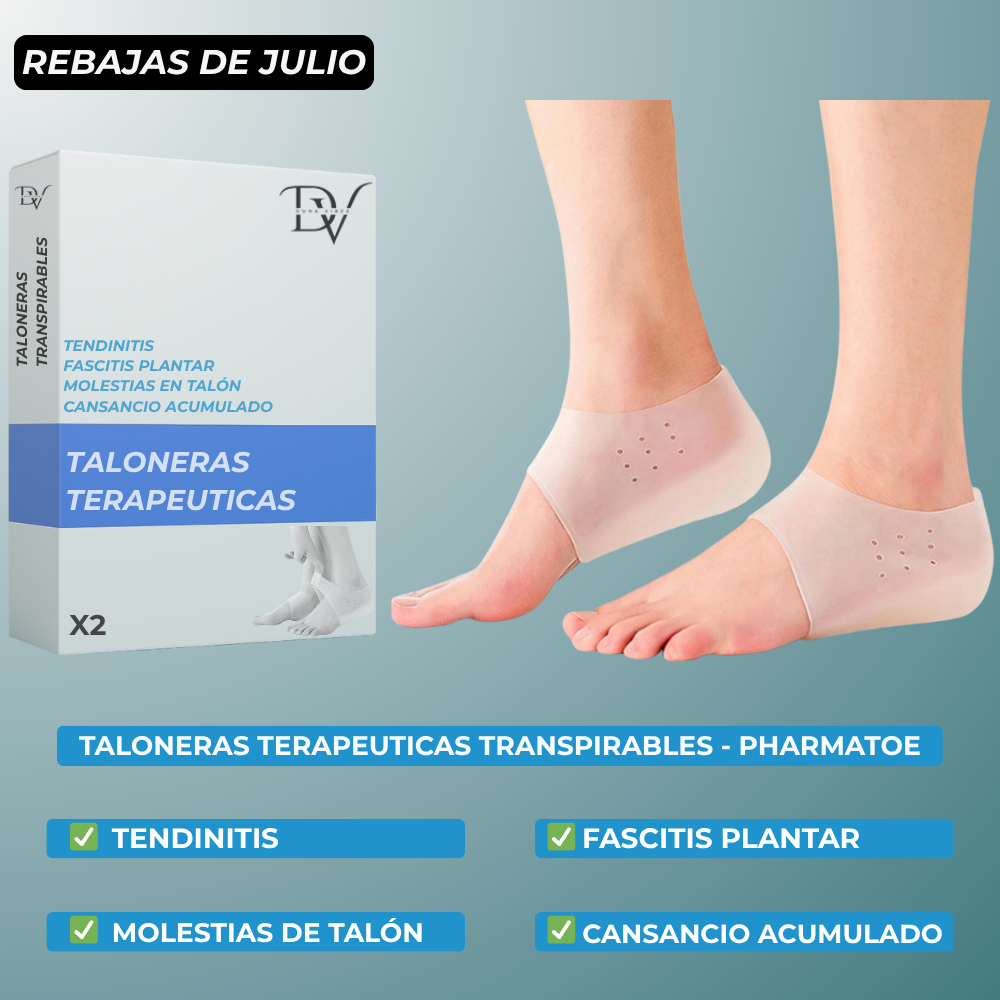 Taloneras terapéuticas transpirables PharmaToe™